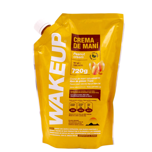Mantequilla De Mani Natural Wakeup x 720 Gr
